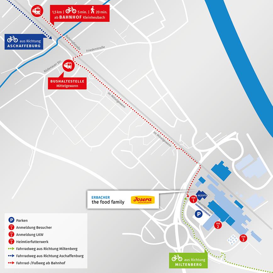 Anfahrtsweg zum Gelände in Kleinheubach